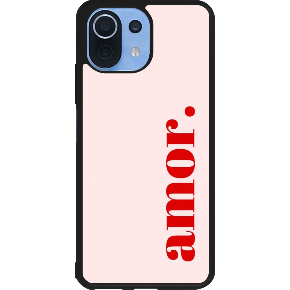 Coque Xiaomi Mi 11 Lite 5G - Silicone rigide noir Valentine 2024 amor