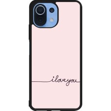 Xiaomi Mi 11 Lite 5G Case Hülle - Silikon schwarz Valentine 2023 i love you writing