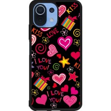 Xiaomi Mi 11 Lite 5G Case Hülle - Silikon schwarz Valentine 2023 love symbols