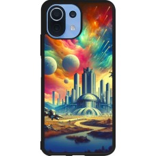 Xiaomi Mi 11 Lite 5G Case Hülle - Silikon schwarz Futuristische Stadt ausserhalb der Kuppel