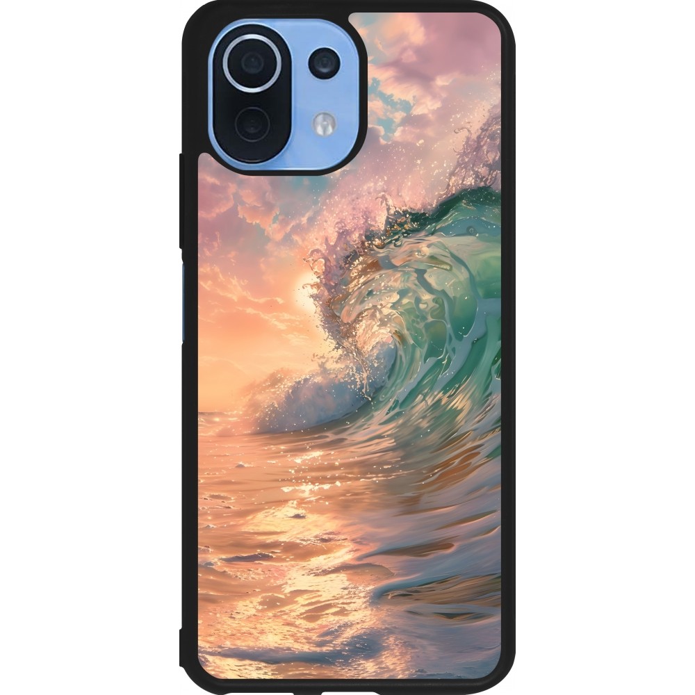 Xiaomi Mi 11 Lite 5G Case Hülle - Silikon schwarz Wave Sunset