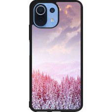 Xiaomi Mi 11 Lite 5G Case Hülle - Silikon schwarz Winter 22 Pink Forest