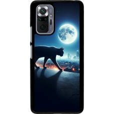 Xiaomi Redmi Note 10 Pro Case Hülle - Schwarze Katze unter dem Vollmond