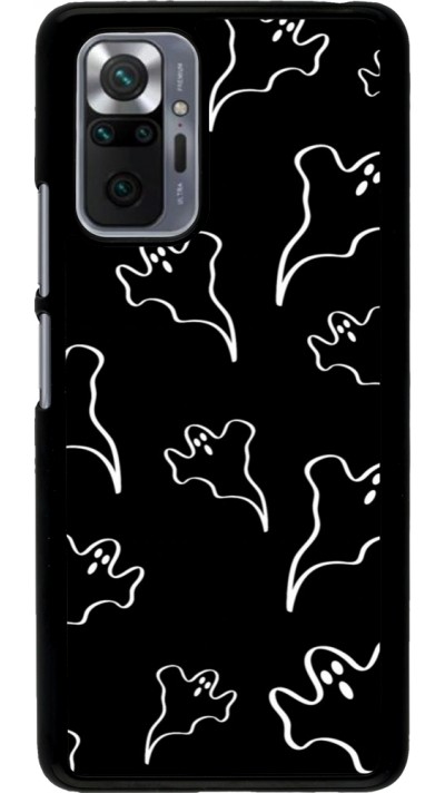 Xiaomi Redmi Note 10 Pro Case Hülle - Halloween 2024 black and white ghosts