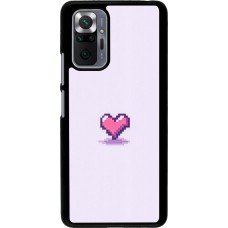 Xiaomi Redmi Note 10 Pro Case Hülle - Pixel Herz Hellviolett