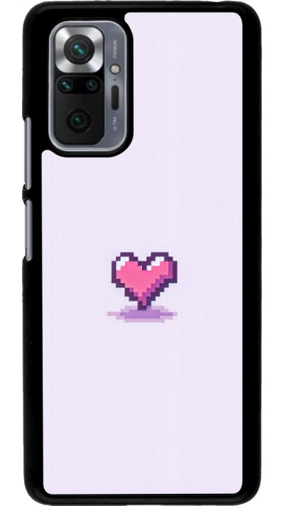 Xiaomi Redmi Note 10 Pro Case Hülle - Pixel Herz Hellviolett