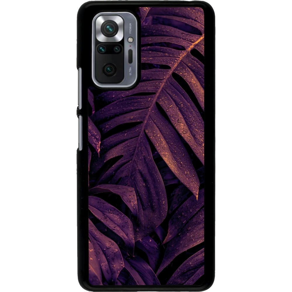 Xiaomi Redmi Note 10 Pro Case Hülle - Purple Light Leaves