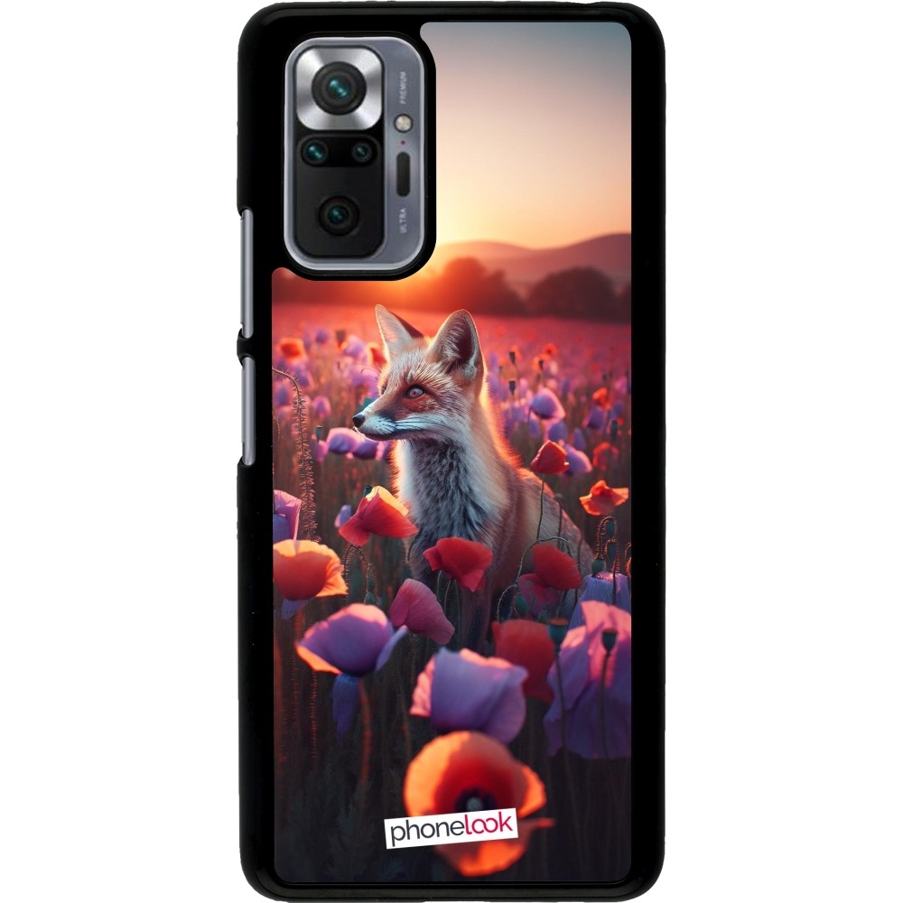 Xiaomi Redmi Note 10 Pro Case Hülle - Purpurroter Fuchs bei Dammerung