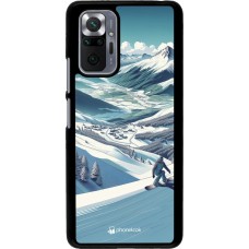 Xiaomi Redmi Note 10 Pro Case Hülle - Snowboarder Berg