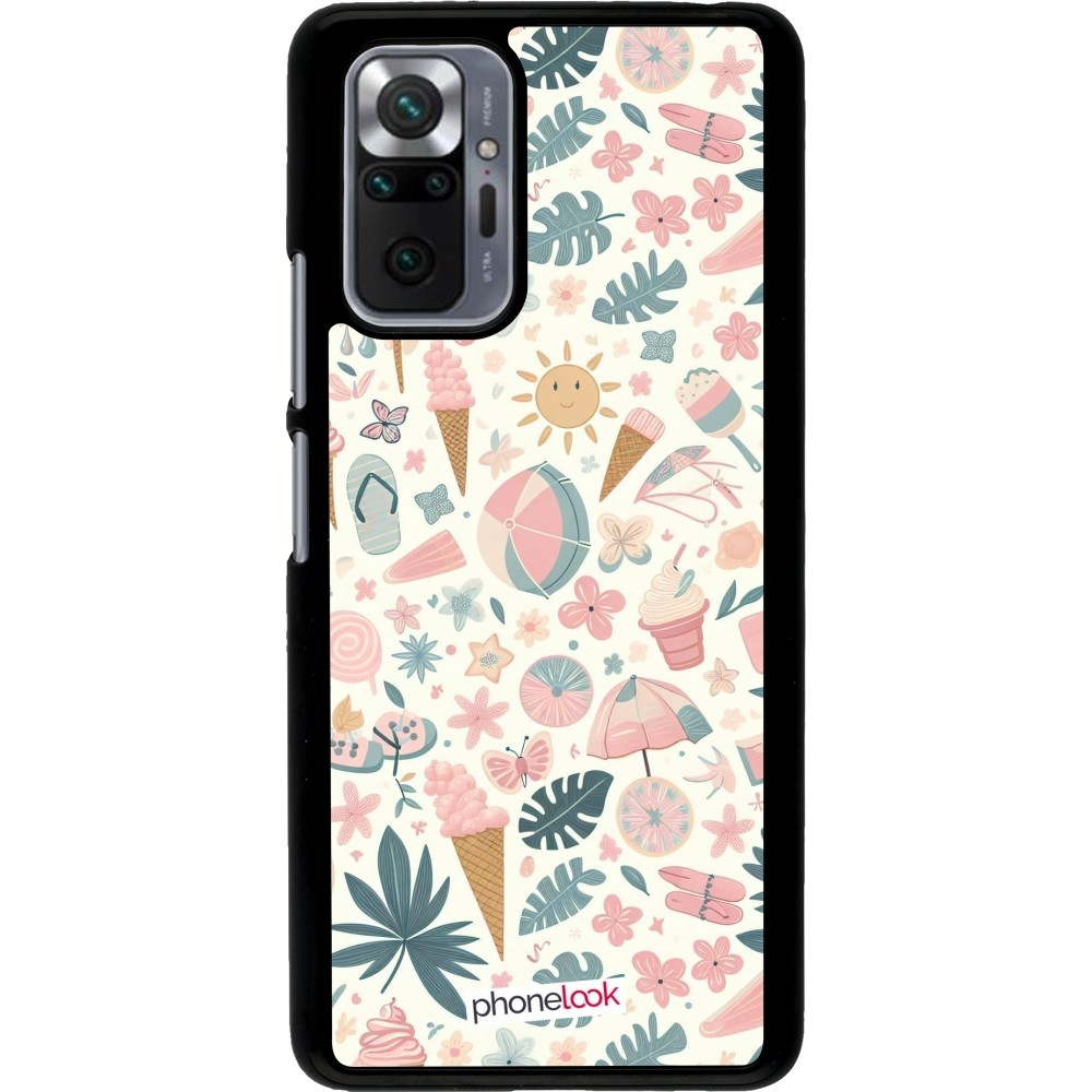 Xiaomi Redmi Note 10 Pro Case Hülle - Sommer Pink Muster