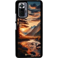 Xiaomi Redmi Note 10 Pro Case Hülle - Tal Sonnenuntergang Hirsch Baum