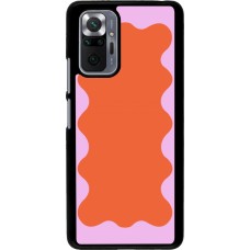 Xiaomi Redmi Note 10 Pro Case Hülle - Wavy Rectangle Orange Pink