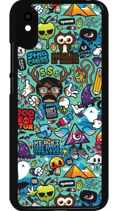 Coque Xiaomi Redmi 9A - Mixed Cartoons Turquoise