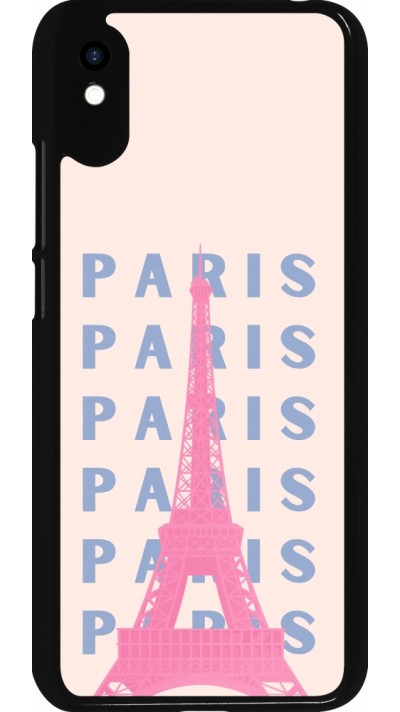 Xiaomi Redmi 9A Case Hülle - Paris Pink Print