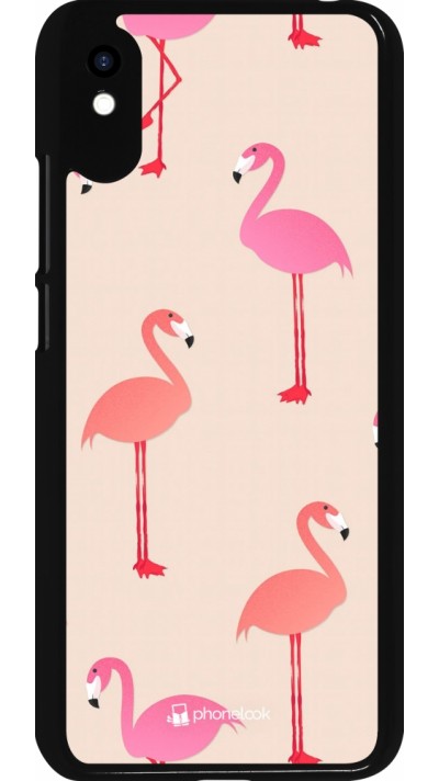 Xiaomi Redmi 9A Case Hülle - Pink Flamingos Pattern