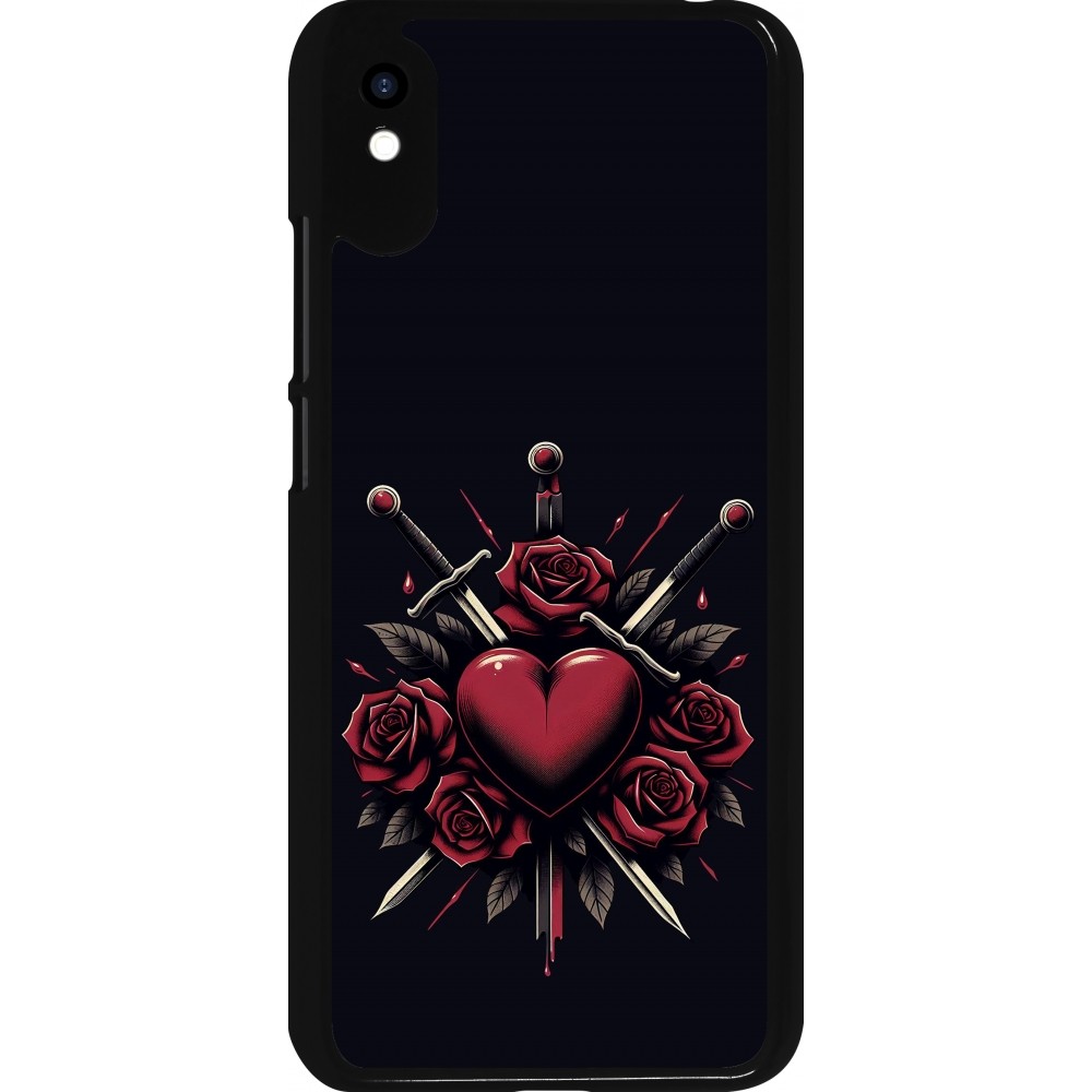 Xiaomi Redmi 9A Case Hülle - Valentine 2024 gothic love