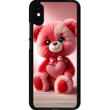 Xiaomi Redmi 9A Case Hülle - Valentin 2024 Rosaroter Teddybär