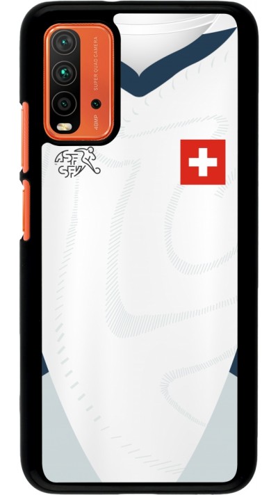 Xiaomi Redmi 9T Case Hülle - Schweiz Away personalisierbares Fussballtrikot