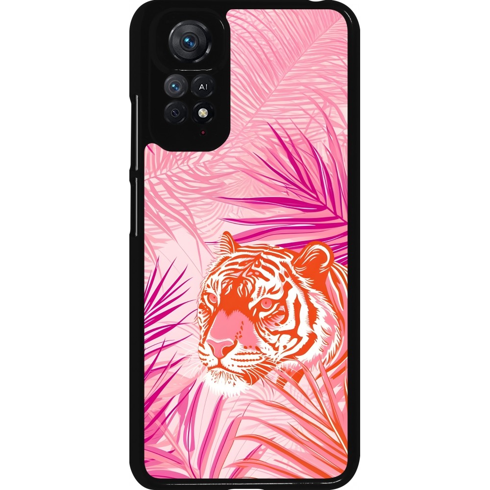 Xiaomi Redmi Note 11 / 11S Case Hülle - Tiger Palmen rosa