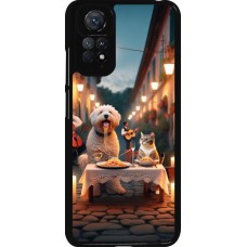 Xiaomi Redmi Note 11 / 11S Case Hülle - Valentin 2024 Hund & Katze Kerzenlicht