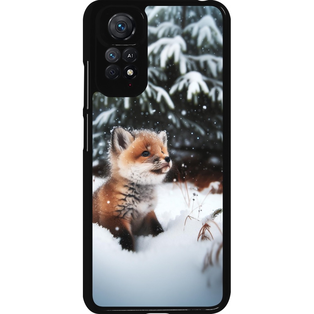 Xiaomi Redmi Note 11 / 11S Case Hülle - Weihnachten 2023 Fuechslein Tanne