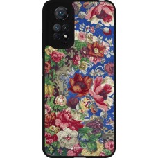 Coque Xiaomi Redmi Note 11 / 11S - Silicone rigide noir Vintage Art Flowers