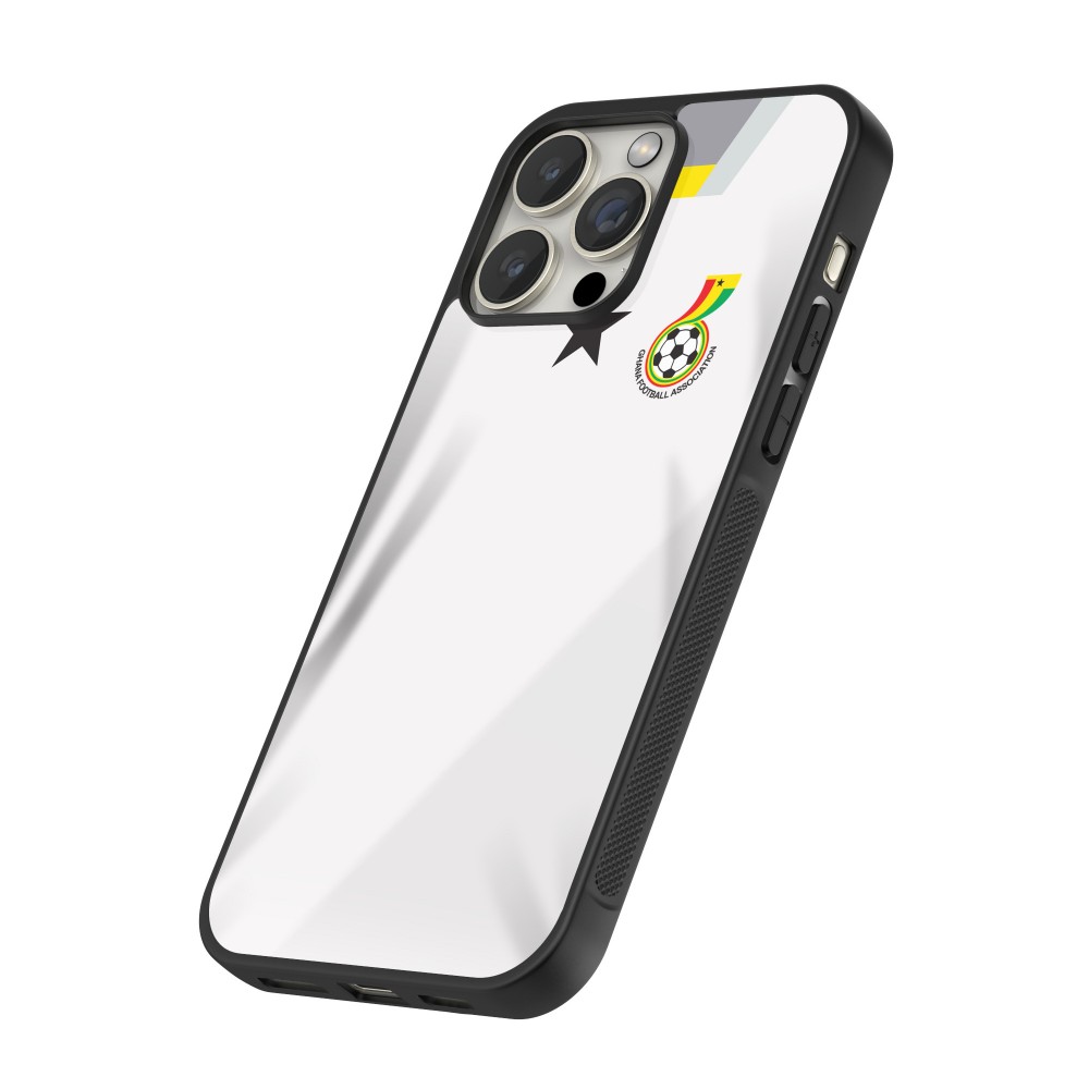 iPhone 12 / 12 Pro Case Hülle - Silikon schwarz Ghana 2022 personalisierbares Fussballtrikot