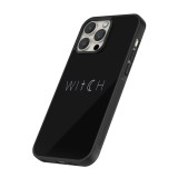 iPhone 12 / 12 Pro Case Hülle - Silikon schwarz Halloween 22 witch word