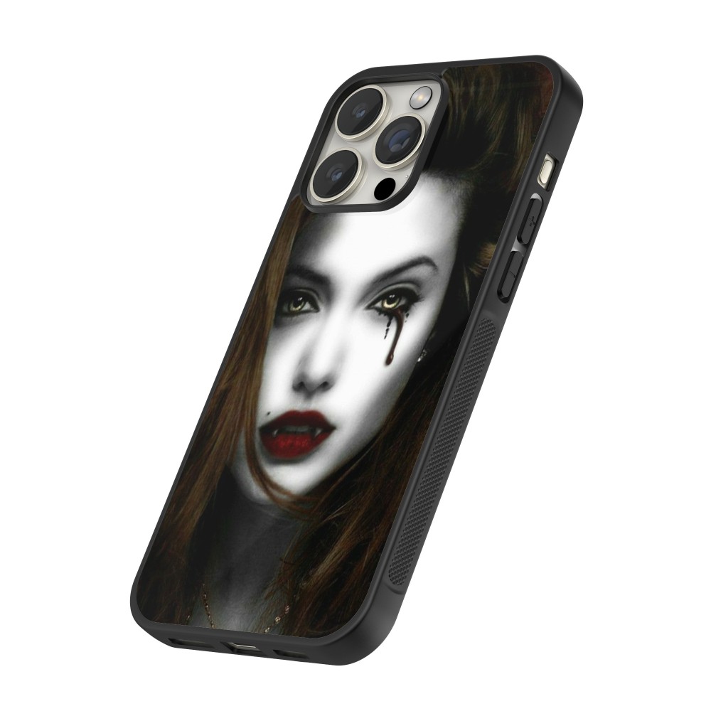 iPhone 12 / 12 Pro Case Hülle - Silikon schwarz Halloween 2023 gothic vampire