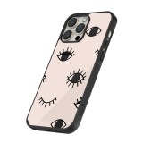 iPhone 12 / 12 Pro Case Hülle - Silikon schwarz Halloween 2023 I see you