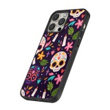 iPhone 12 / 12 Pro Case Hülle - Silikon schwarz Halloween 2023 mexican style