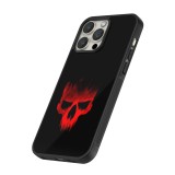 iPhone 12 / 12 Pro Case Hülle - Silikon schwarz Halloween 2023 scary skull