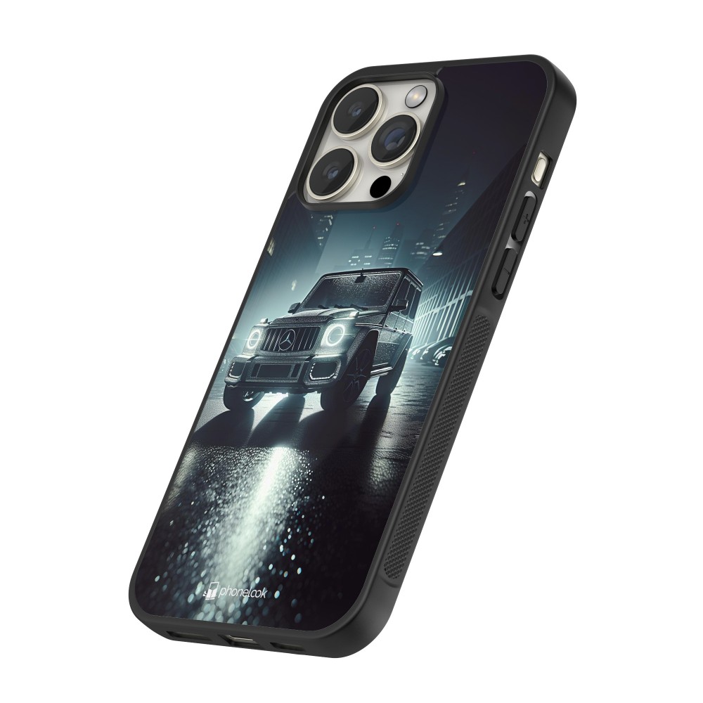 iPhone 12 / 12 Pro Case Hülle - Silikon schwarz Mercedes G AMG Nacht