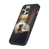 iPhone 12 / 12 Pro Case Hülle - Silikon schwarz Mitternachtsleuchten