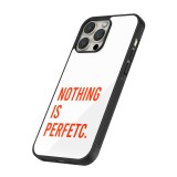 iPhone 12 / 12 Pro Case Hülle - Silikon schwarz Nothing is Perfetc