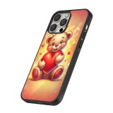 iPhone 14 Pro Case Hülle - Silikon schwarz Valentin 2024 Teddy Liebe