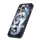 iPhone 15 Pro Max Case Hülle - Silikon schwarz Valentin 2024 Liebe unter dem Mond