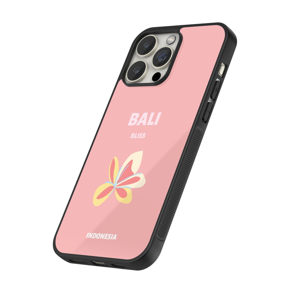 iPhone 16 Pro Case Hülle - Silikon schwarz Pop Summer Destination Bali