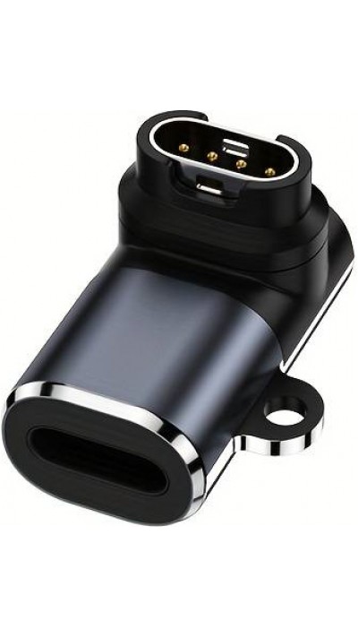 Universal-Ladeadapter für Garmin-Uhren mit USB-C-Anschluss  - Schwarz