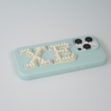 Sticker Aufkleber für Handy/Tablet/Computer 3D Pearls weiss - Buchstabe L