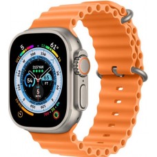 Gummi Silikon Armband gewellt - Orange - Apple Watch Ultra 49 mm