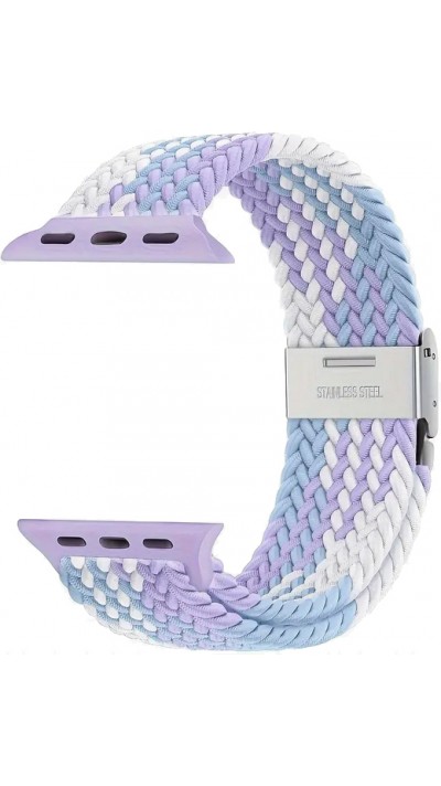 Elastisches Geflochtenes Nylonarmband mit Dehnbaren Riemen für Apple Watch - Multicolor 10 - Apple Watch 42 mm / 44 mm / 45 mm