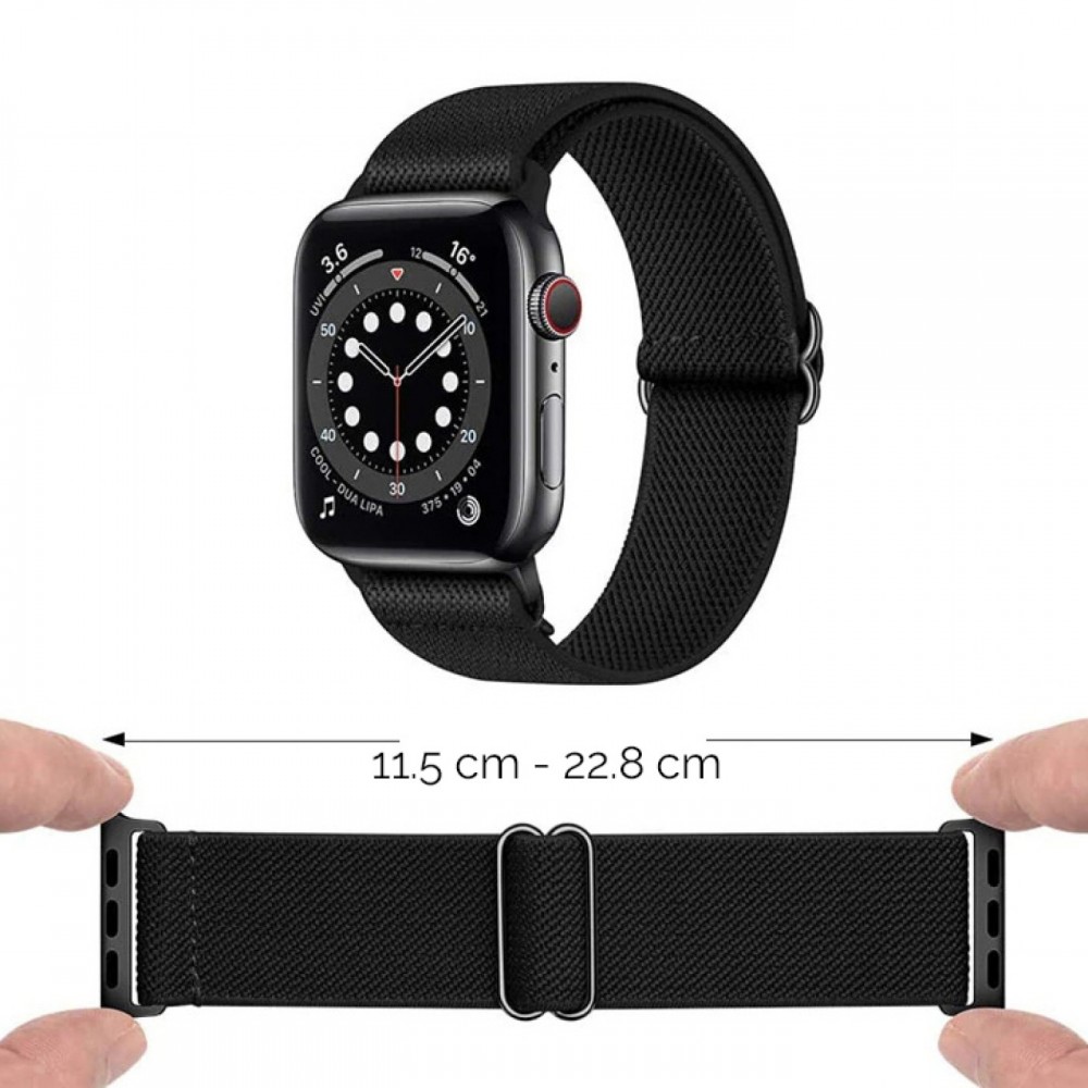 Sportliches elastisches Nylonarmband, verstellbar, weich, waschbar - Hellrosa - Apple Watch 38mm / 40mm / 41mm