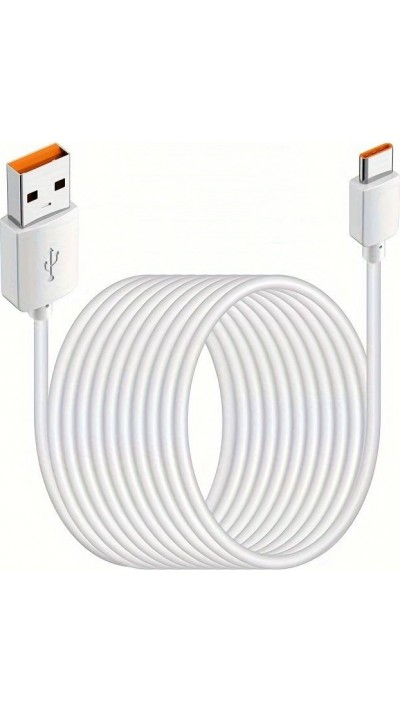 Ultralanges USB-A auf USB-C Ladekabel 10 Meter - Weiss