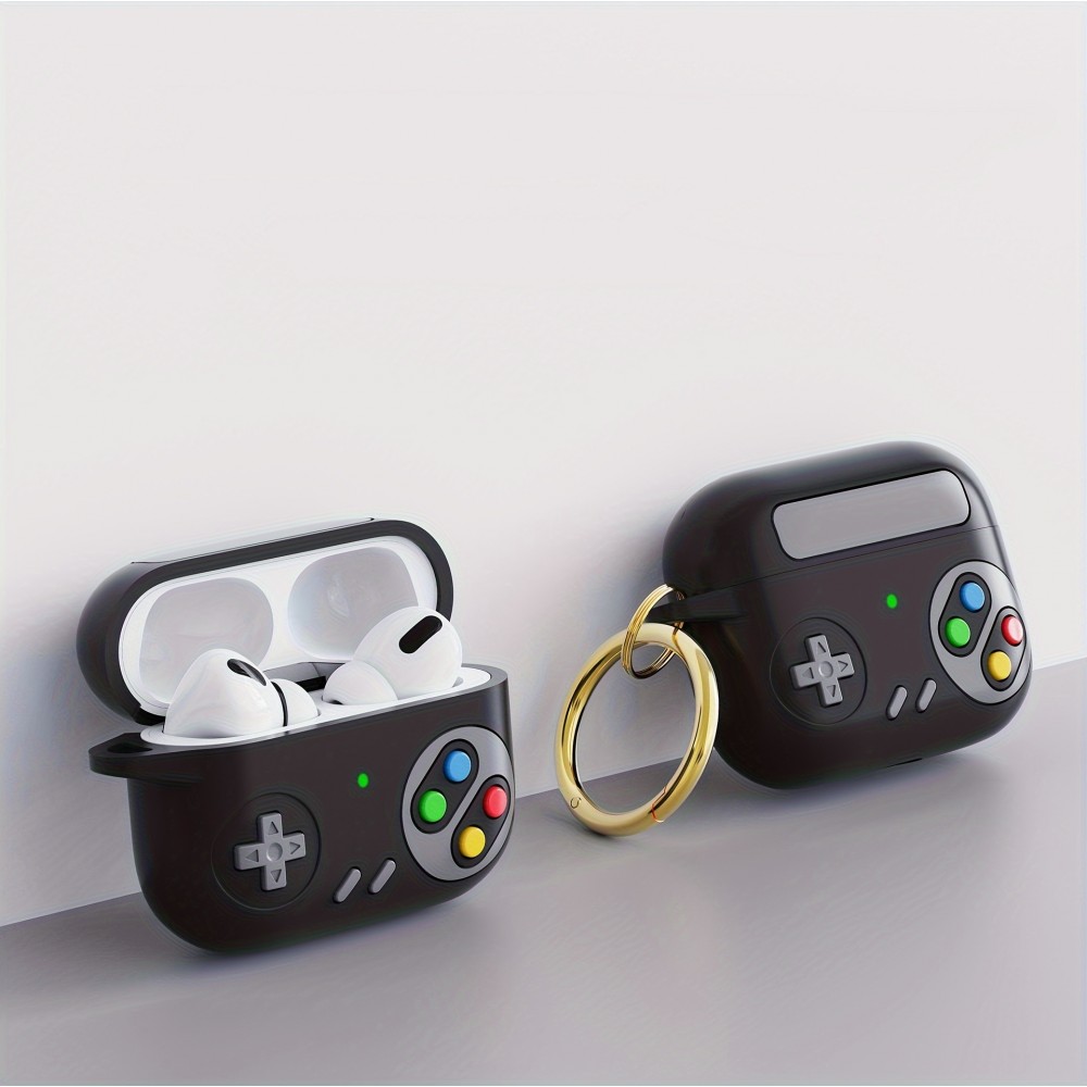 Coque AirPods 4 - Retro manette gaming - Noir