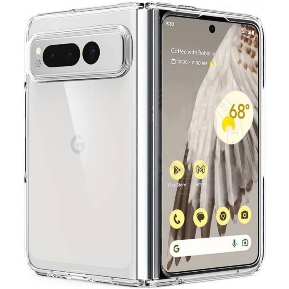 Google Pixel Fold Case Hülle - Gummi Transparent Silikon Gel Simple Super Clear flexibel