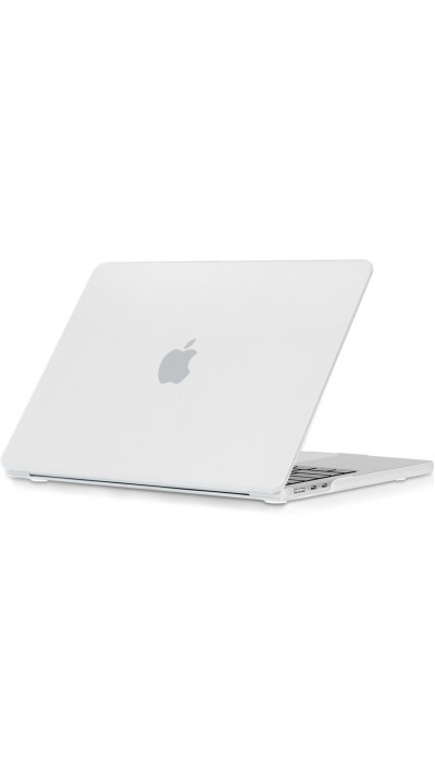 Coque MacBook Pro 16" - Hardshell Housse de protection ultra-fin pour Apple MacBook Pro 16" deux pièces semi-transparent - Blanc