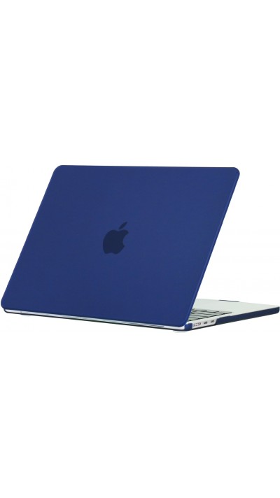 Coque MacBook Pro 16" - Hardshell Housse de protection ultra-fin pour Apple MacBook Pro 16" deux pièces semi-transparent - Bleu foncé