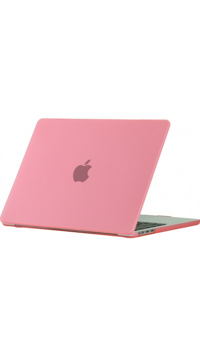 Coque MacBook Pro 16" - Hardshell Housse de protection ultra-fin pour Apple MacBook Pro 16" deux pièces semi-transparent - Rose