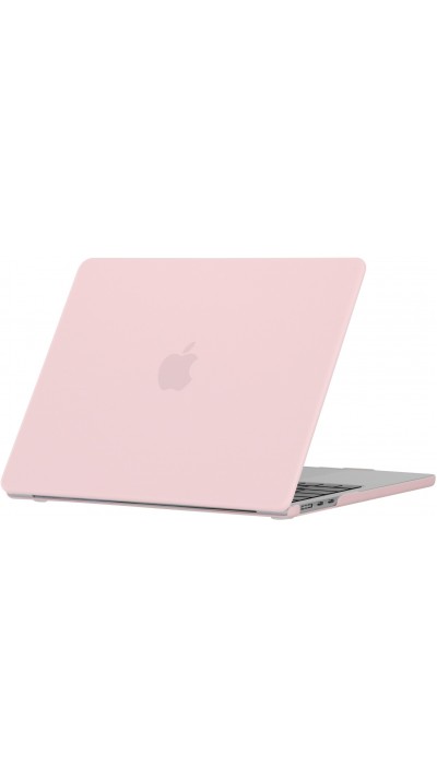 Coque MacBook Pro 16" - Hardshell Housse de protection ultra-fin pour Apple MacBook Pro 16" deux pièces semi-transparent - Rose clair